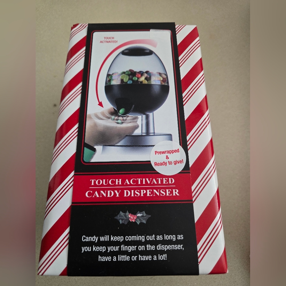Pre-wrapped Gifts:Touch Activated Candy Dispenser - Black and Silver